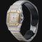 Montre Cartier Montre Santos De Cartier Galbee Pm 58 Facettes MT45189