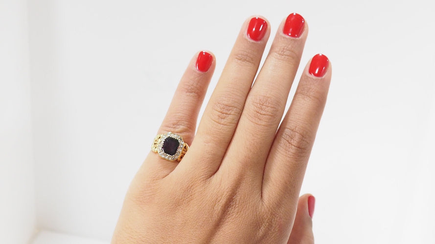 Bague 50 Bague Grenat & diamants 58 Facettes 30602