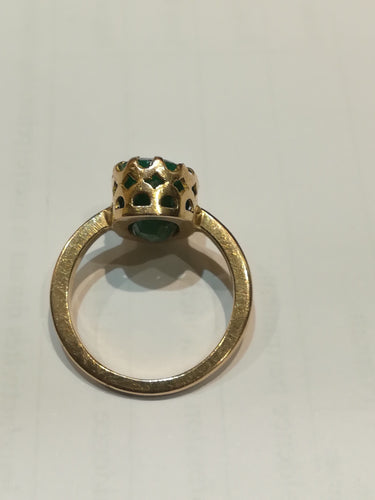 Bague Bague ancienne Emeraude Or Jaune 58 Facettes