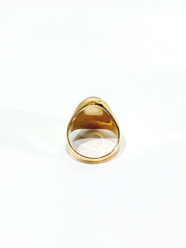Bague 51 Bague chevalière or et jaspe 58 Facettes