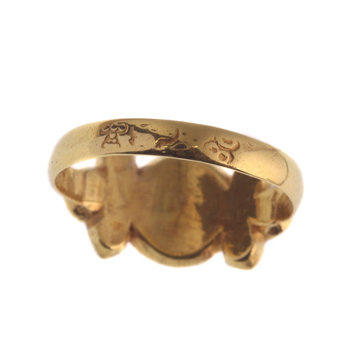 Bague 54 Glamour de l'âge d'or : bague baroque antique en diamant taille rose 58 Facettes 20240-0293