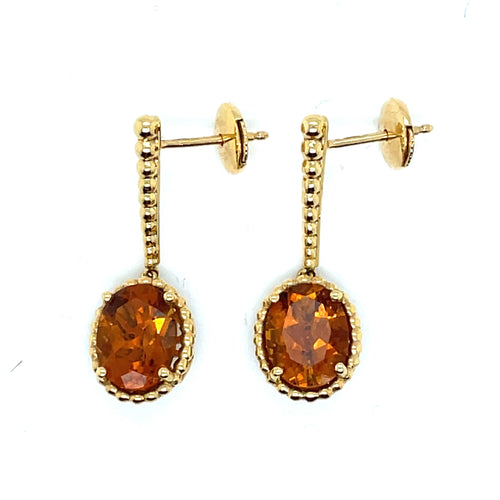 Maison Juliette Paris - Boucles d'Oreilles Dormeuses or jaune, Citrines, Diamants, Saphir, Rubis
