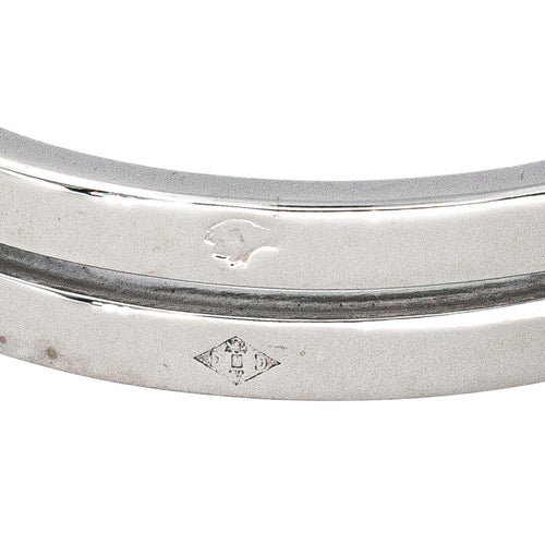 Bague 52 Dinh Van Bague Alliance Seventies Or blanc 58 Facettes 4424864CN