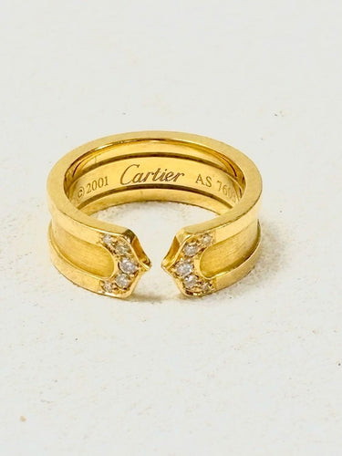 Bague 49 CARTIER - Bague C or et diamants 58 Facettes WC-2025-0757