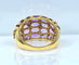 Bague 51 Bague en or jaune 18 carats sertie de 29 améthystes 58 Facettes AB550