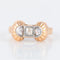 Bague 55.5 Bague or rose, platine, diamants 58 Facettes P6L2