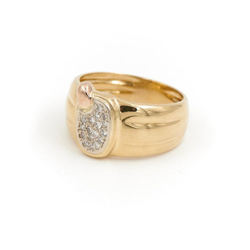 Bague 59 Bague Or jaune, Or rose Diamant 58 Facettes 1751361CN
