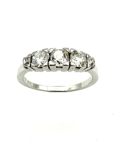 Bague 54 Bague Jarretière vers 1950 or et diamants 58 Facettes