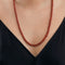Collier Collier boules de corail rouge 58 Facettes