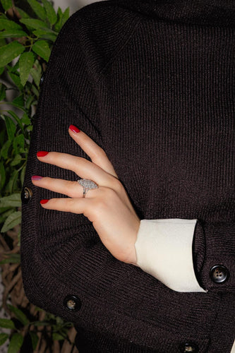 Bague 49 Bague Marquise Or blanc, Platine Diamant 58 Facettes 4712455CN