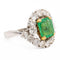 Bague 53 Bague Pompadour Or blanc, Platine Emeraude, Diamant 58 Facettes 2308981CN