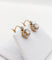 Boucles d'oreilles Dormeuses antiques en or rose 18k et diamants taille rose 58 Facettes A06338