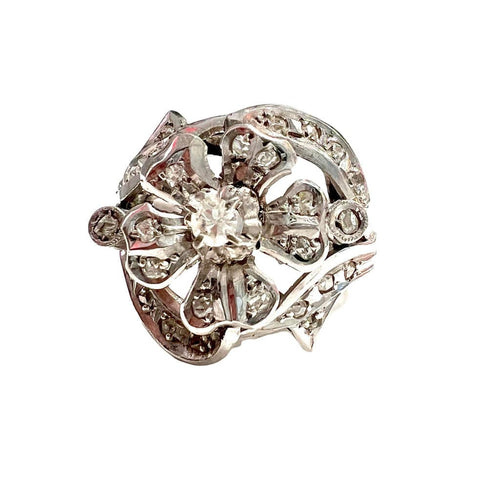 Bague 61.5 Bague Rétro Diamants 58 Facettes Q905A