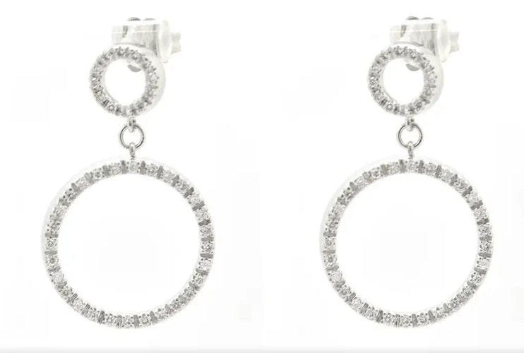 Boucles d'oreilles Boucles d'oreilles créoles serties de diamants de 0,40 carat 58 Facettes 8478