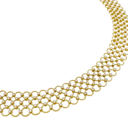 Collier Collier Tiffany & Co, or jaune et diamants. 58 Facettes 35060