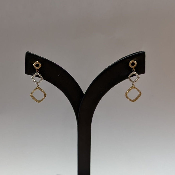 Boucles d'oreilles Boucles d’oreilles longues or jaune diamants 58 Facettes