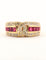 Bague 52 Bague or jaune rubis et diamants 58 Facettes