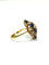 Bague 56.5 Bague Poire Or jaune, Diamants et Saphirs 58 Facettes