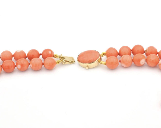 Collier Collier Momo en corail avec fermoir doré 58 Facettes 13733