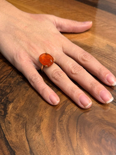 Bague 53.5 Bague intaille or et cornaline 58 Facettes
