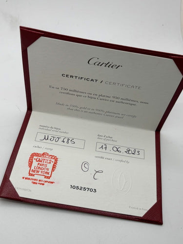 Bague 63 Alliance Cartier D'Amour platine 58 Facettes 1066