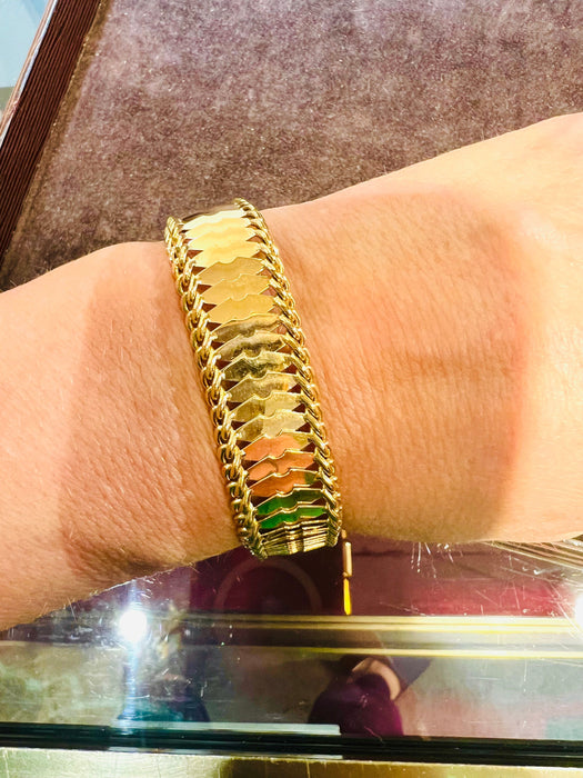 Bracelet or jaune époque 1950