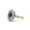 Bague - Or, Platine, Diamants & Saphir