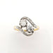 Ring 56 “Toi et Moi” Ring Yellow Gold Platinum & Diamonds 58 Facettes