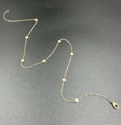 Collier CARTIER. Collection "Diamants légers", collier or jaune et diamants 0.80ct 58 Facettes