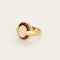 Bague 52 Bague en or jaune, opale arlequin et rubis calibrés 58 Facettes ENG11088