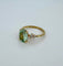Bague 53 Bague or jaune saphir vert clair 58 Facettes