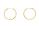 boucles d'oreilles creoles or 18k & 70 diamants 0.54ct certificat s