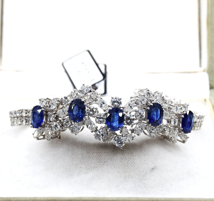 Bracelet Bracelet or saphirs diamants 58 Facettes