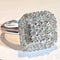 Bague 56 bague en or blanc 18ct sertie d'un pavage de diamants 58 Facettes 4925 A