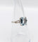 Bague 53 Bague cocktail art déco or blanc aigue marine 58 Facettes A05346
