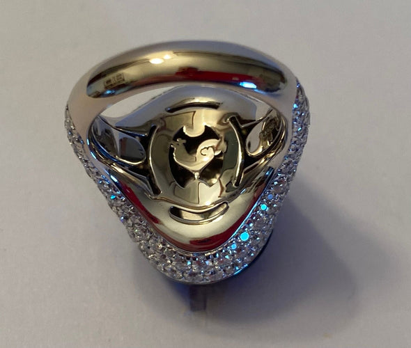 Chantecler - Bague Cherie en or blanc 18 carats, onyx et diamants