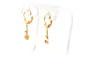 Boucles d'oreilles Boucles d'oreilles Années 70 en or jaune serties de rubis et de diamants 58 Facettes B590