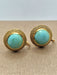 Boucles d'oreilles Boucles d'oreilles vintage turquoise et or jaune 58 Facettes