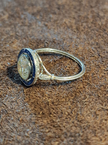 Bague Bague Art Déco en or blanc et diamants taille ancienne, années 1930 58 Facettes