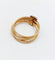 Bague 61.5 Bague semainier victorienne fleur en or rose 18k et émail bleu 58 Facettes A06639