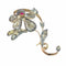 Broche Beauté épanouie : la broche victorienne en forme de branche de fleur en or rouge et argent 58 Facettes 23031-0050