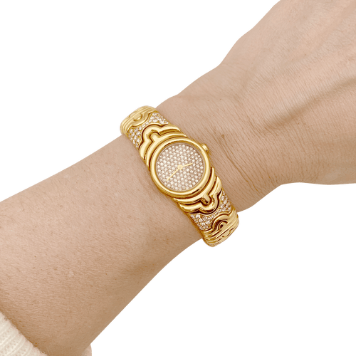 Montre Montre Bulgari,"Parentesi", en or jaune, diamants. 58 Facettes 34553