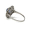 Bague 56 Bague art deco en platine, saphir cabochon, onix et diamants 58 Facettes 1270