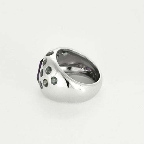 Bague or blanc améthyste La Préférée