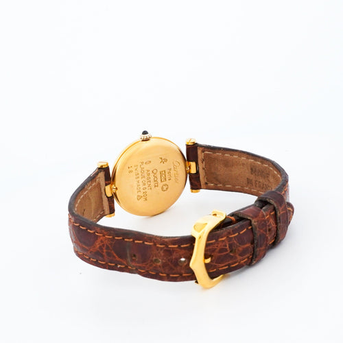 Montre Cartier - Montre Must Vendôme cadran lemon chiffres romains en vermeil 58 Facettes