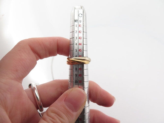 Bague 47 bague CARTIER trinity pm 3 anneaux ors 18k t47 jaune rose gris en 58 Facettes 267314