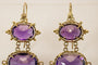 Boucles d'oreilles Boucles d'oreilles anciennes en or et améthyste 58 Facettes 7674