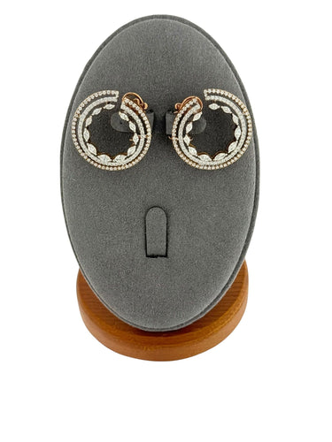 Boucles d'oreilles Boucles d'oreilles or rose et or blanc, diamants naturels 58 Facettes