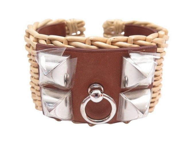 Collier bracelet HERMES collier de chein medor picnic osier 18cm boite 58 Facettes 267665