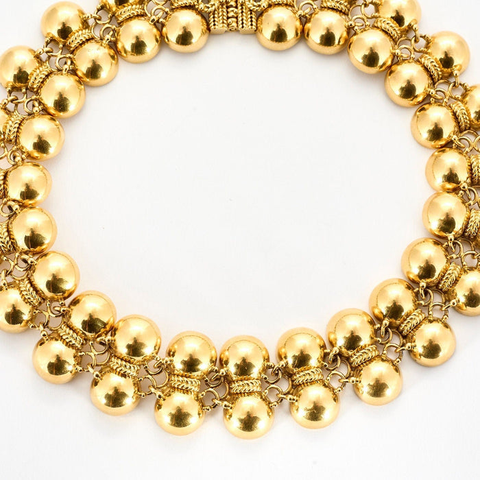 Collier RENE BOIVIN - Collier boules en or jaune 58 Facettes